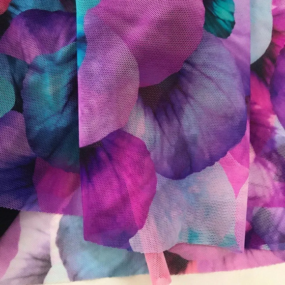 Gottex One Piece Multicolor Floral Flyaway Bandeau Style one piece Swimsuit sz 8 - Picture 8 of 10